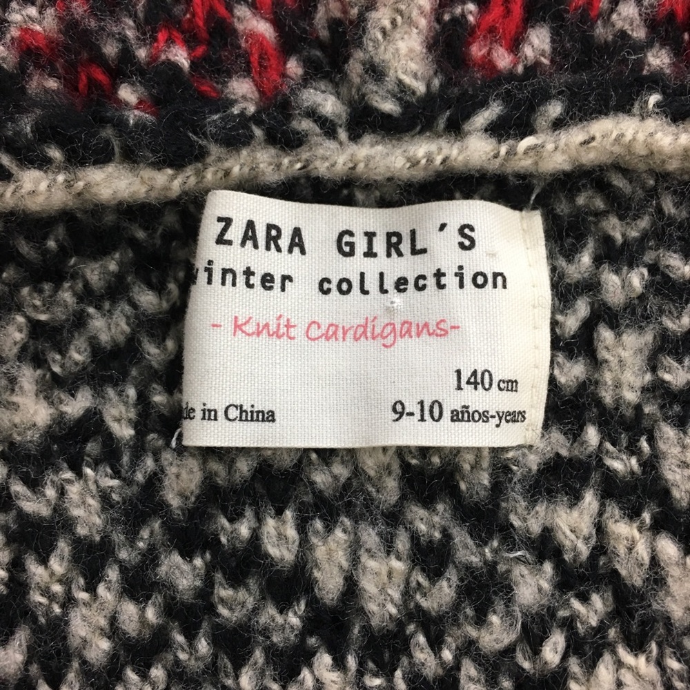 (SOLD)Zara Girls Acrylic Wool Button Cardigan - Picture 5 of 5